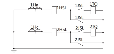 JSL-12繼電器構(gòu)成的去分流操作機(jī)構(gòu)的保護(hù)原理圖