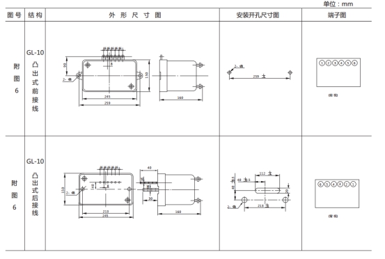 JSL-12外形結(jié)構(gòu)及開孔尺寸圖