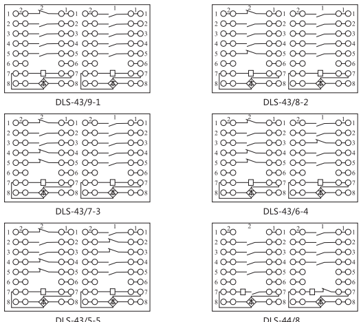 DLS-41/10-2雙位置繼電器內(nèi)部連接線圖片2