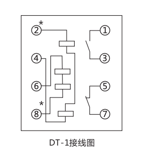 DT-1/120同步檢查繼電器內(nèi)部接線及外部接線圖